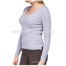 Alta Qualidade OEM Fancy Design Mongolian 100% Cashmere Women Sweater